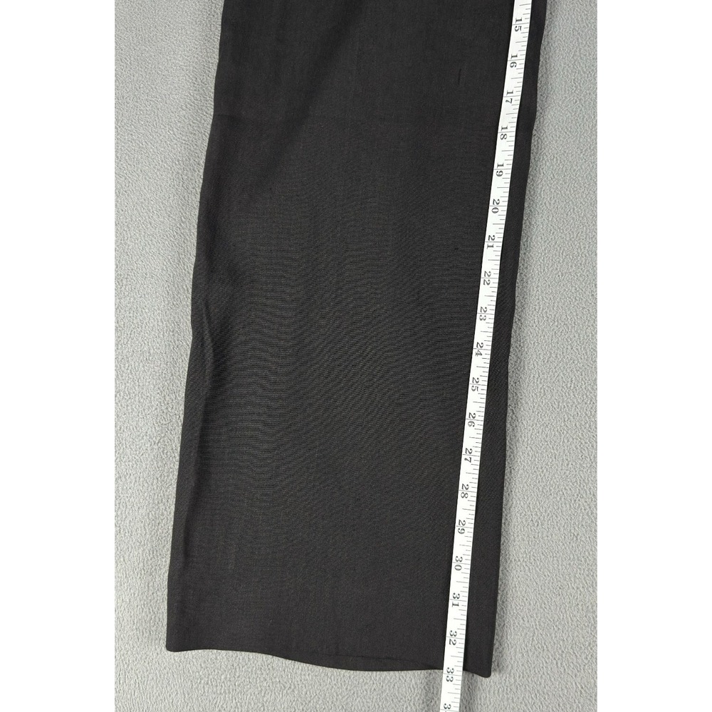 Brooks Brothers Pants Slacks Womens 8 Black Linen Old Money Minimalist New - Picture 5 of 12